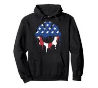 Civil Engineer Engineering American Flag USA Drip Graffiti Pullover Hoodie