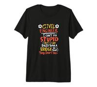 Civil Engineer Funny Skyscraper Construction Engineering Premium T-Shirt