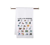 Civil Engineer Gift The ABCS of Civil Engineering Kitchen Towel for Civil Engineer Graduate (Civil EngineerTowel)