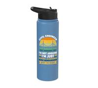 Civil Engineer I'm not Arguing I'm just why I'm Right Stainless Steel Insulated Water Bottle