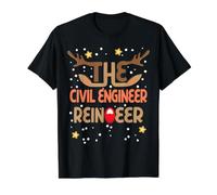 Civil Engineer Reindeer Funny Christmas Civil Engineer Value Graphic T-Shirt
