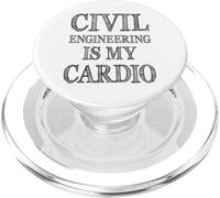Civil Engineering Is My Cardio Funny Engineer Gift PopSockets PopGrip for MagSafe