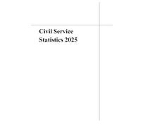 Civil Service Statistics 2025: Including CD-ROM of data