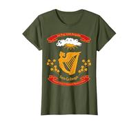 Civil War Era 1st Irish Brigade Flag T-Shirt, Women, Olive Green, Medium