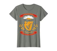 Civil War Era 1st Irish Brigade Flag T-Shirt, Women, Olive Heather, 3X-Large