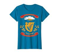 Civil War Era 1st Irish Brigade Flag T-Shirt, Women, Sapphire Blue, X-Small