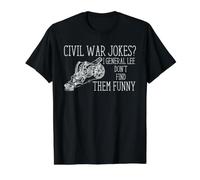 Civil War Jokes Robert E Lee Funny Humor History General Value Graphic T-Shirt, Men, Black, S