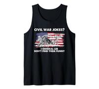 Civil War Jokes Robert E Lee U.S. Flag History Humor General Tank Top