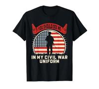 Civil War Uniform History Buff Reenactor Humor Quote Design Value Graphic T-Shirt, Men, Black, M
