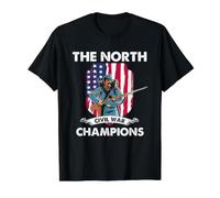 Civil War Union Champions Soldier Flag History Design Value Graphic T-Shirt, Men, Black, M