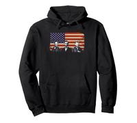 Civil War Union Leaders Patriotic Flag Historic Portraits Pullover Hoodie