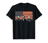 Civil War Union Leaders Patriotic Flag Historic Portraits T-Shirt