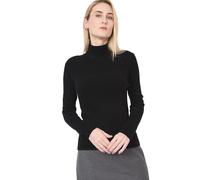 CIVILIZI Inner Mongolia Pure 100 Cashmere Roll Neck Jumper (UK, Alpha, XL, Regular, Regular, Black)