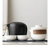 CIVIOOH Travel Tea Set Portable and Portable Express Cup Outdoor Camping and Tourism Tea Making Pot One Pot Two Cups Tea Set Chinese