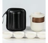 CIVIOOH Travel Tea Set Portable and Portable Express Cup Outdoor Camping and Tourism Tea Making Pot One Pot Two Cups Tea Set Chinese