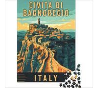 Civita Di Bagnoregio jigsaw puzzle 1000 | fun gift for dad to enjoy in his spare time at the weekend as a relaxing break from work and daily stress38x26cm