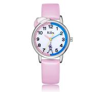 CIVO Analogue Kids Watch for Girls: Learn Time Girls Watch Presents - Waterproof Childrens Watch Gifts for 5 6 7 8 Years Old Girls Pink Baseball
