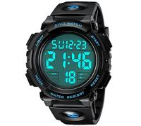 CIVO Big Numbers Digital Watch: Read Time at a Glance Without Stopping Clear as Wall Clock from 4M - 5ATM Waterproof Multifunctional Functions Stopwatch for Outdoor Running & Camping Wathes for Men