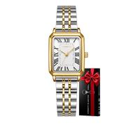 CIVO Gold Rectangular Watches Women: ElegantAnalog Roman Dial Dress Watch