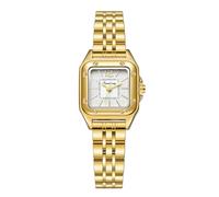 CIVO Gold Square Womens Watch: Analogue Quartz Stainless Steel Waterproof Small Ladies Watches - Stylish Watch Gifts for Wife Mother at Birthday