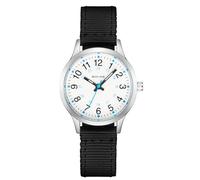 CIVO Kids Watch for Boys Analogue: Easy Read Clear Face with Numbers and 3-Hands Children Learning Watch Black Nylon Strap - Gift for Kids Girls Teenage Ages 6-14