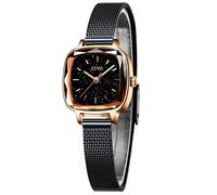 CIVO Ladies Watches Analogue Quartz: 3 ATM Square Case Watch with Mesh Strap - Small Elegant Classic Watch Gift for Women