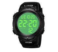 CIVO Men's Digital Sport Watch: Big Numbers 5ATM Waterproof Army Stopwatch - Gift for Elderly Daddy Outdoor Camping & Hiking