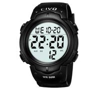 CIVO Men's Digital Sport Watch: Oversized Big Numbers LCD Backlight - Read Time at a Glance While Running No Need to Stop - Clear as Wall Clock from 4M - Waterproof for Outdoor Running & Camping