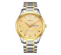 CIVO Mens Watches Stylish Wristwatch: Easy to Read - Designer Gents Watches Gold with Day Date