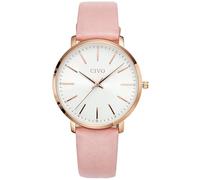 CIVO Minimalist Business Ladies Watches: 38mm Large Face Easy Read Analog Watch with Pink Leather Strap - Elegant Gifts for Career Women - Anniversary & Valentine’s Day