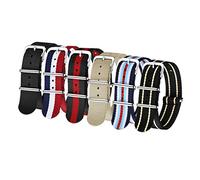 CIVO NATO Strap 6 Packs 16mm 18mm 20mm 22mm 24mm Ballistic Nylon Watch Bands Zulu Straps Stainless Steel Buckle with Spring Bar and Link Pin Tool