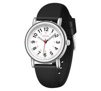 CIVO Nurse Watches for Women Men: Easy Read Dial Wristwatch Black - Analogue Nursing for Student Ladies Waterproof 12/24 Hour with Second Hand