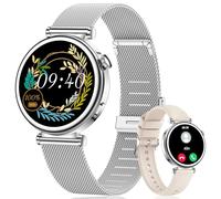 CIVO Smart Watches for Women Fitness: Sport Activity Tracker Waterproof Watch Silver Strap - Bluetooth Calls Smartwatch for iOS Android