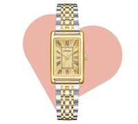 CIVO Vintage Small Watches for Women: Roman Dial Rectangular Case Gold-Tone