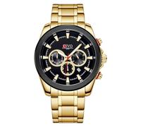 CIVO Watches Men Gents Waterproof: Stainless Steel Gold Analogue Quartz Man - Chronograph Date Work Casual Fashion Watches for Men