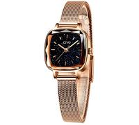 CIVO Womens Watches Stainless Steel Waterproof Rectangle Rose Gold Wrist Watch Designer Elegant Casual Slim Analogue
