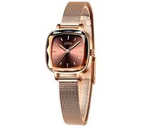 CIVO Womens Watches Stainless Steel Waterproof Rectangle Rose Gold Wrist Watch Designer Simple Elegant Casual