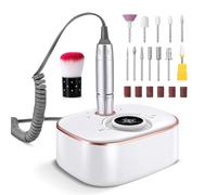 CIVPOWER Nail Drill for Gel Nails: Professional 35000 RPM Electric Nail Drill with 4000 mAh Battery - 13 in 1 Rechargeable Electric Nail Drills for Acrylic Nails Professional Nail Tools