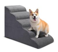 CiWiVOKi Dog Stairs for Small Dogs, 5-Tier Dog Ramp for Couch and Bunk Bed, Non-Slip Pet Stairs, 57.4 cm High Sofa Foam Dog Stairs, Elderly Dogs, Cats with Joint Pain