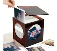 CIXIZUIJIA Acrylic Polaroid Photo Frame & Storage Box with Magnetic Lid, Compatible with i-Type/600/SX-70 Films, Clear 4-Side Display Case for Instant Photos, Gift for Polaroid Lovers