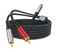 CIXUN USB C to RCA Audio Cable,Type C to 2 Male Y RCA Splitter,Compatible with Phone,Tablet,DVD,Amplifier,Speaker Car Stereo,Samsung Galaxy S23（3M/10FT）