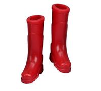 CIYODO 1 Pair Mini Boot for Dollhouse Red Simulation Shoes for Miniature Scene Layout Realistic Micro Landscape Props Dollhouse Decoration Accessory
