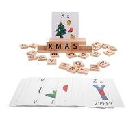 CIYODO 1 set Alphabet Spelling Game for Cognitive Development Puzzle with Cute Cartoon Pictures for Preschool Learning Activities