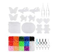 CIYODO 1 Set Creative Fuse Beads Melting Beads with Crafting Accessories for DIY Art Projects Safe Panel for Imaginative Play and Skill Development