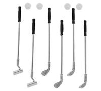 CIYODO 1 Set Dollhouse Miniature Golf Set Cake Topper Realistic Golfing Accessories 1:12 Scale High Simulation Mini House Decoration for Golf Club Model Toys Alloy Silver