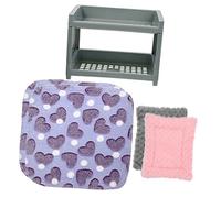 CIYODO 1 Set Hamster Bed Bedding Liners Fleece for Hideout Hamsters Accessories Cage and Large Litter Warm Chinchilla Detachable Chinchilla Beds Bunny Bed Small Pet Bed Plastic