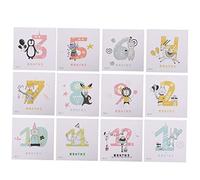 CIYODO 1 Set Milestone Stickers Month Decals for Newborns Self Adhesive Decorative Stickers for Showers Birthdays and Memory Keeping