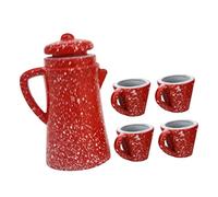CIYODO 1 Set Miniature Tea Set of Teapot Cups for Mini House Decor for Pretend Play Accessories Cute Fairy House Tearoom Models