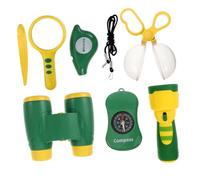 CIYODO 1 Set Outdoor Exploration Kit for Bug Observation with Binoculars Magnifying Glass Compass Flashlight Whistle for Camping Hiking
