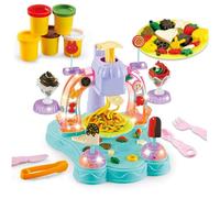 CIYODO 1 Set Plasticine Ice Cream Machine DIY Lollipop Maker No Battery Required Enhances Creativity Coordination for Playtime Random Color